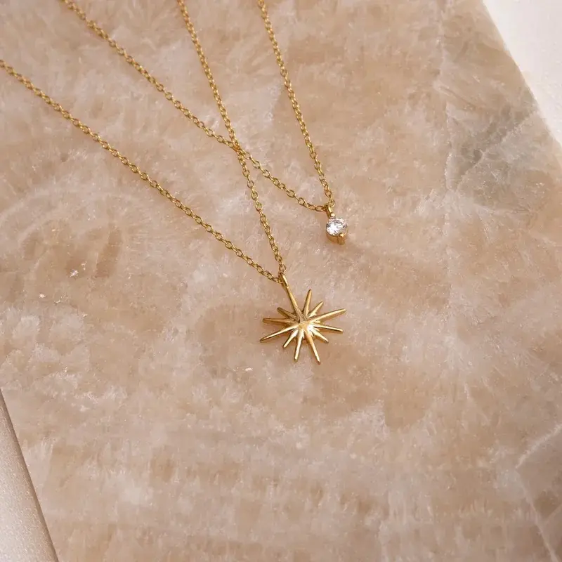 Sun & Star Layer Necklace - FY0091
